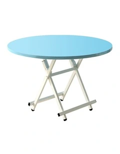 SOGA Round Folding Dining Table Blue