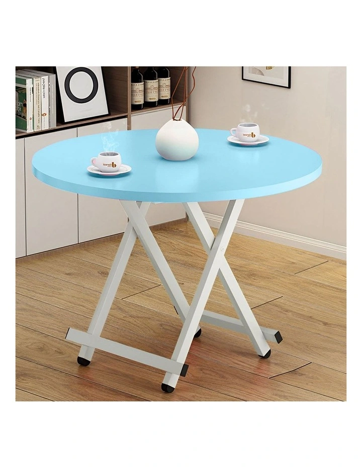 SOGA Round Folding Dining Table Blue image 4
