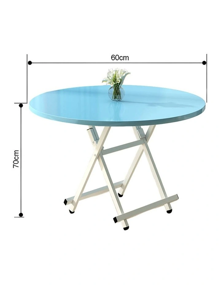 SOGA Round Folding Dining Table Blue image 5
