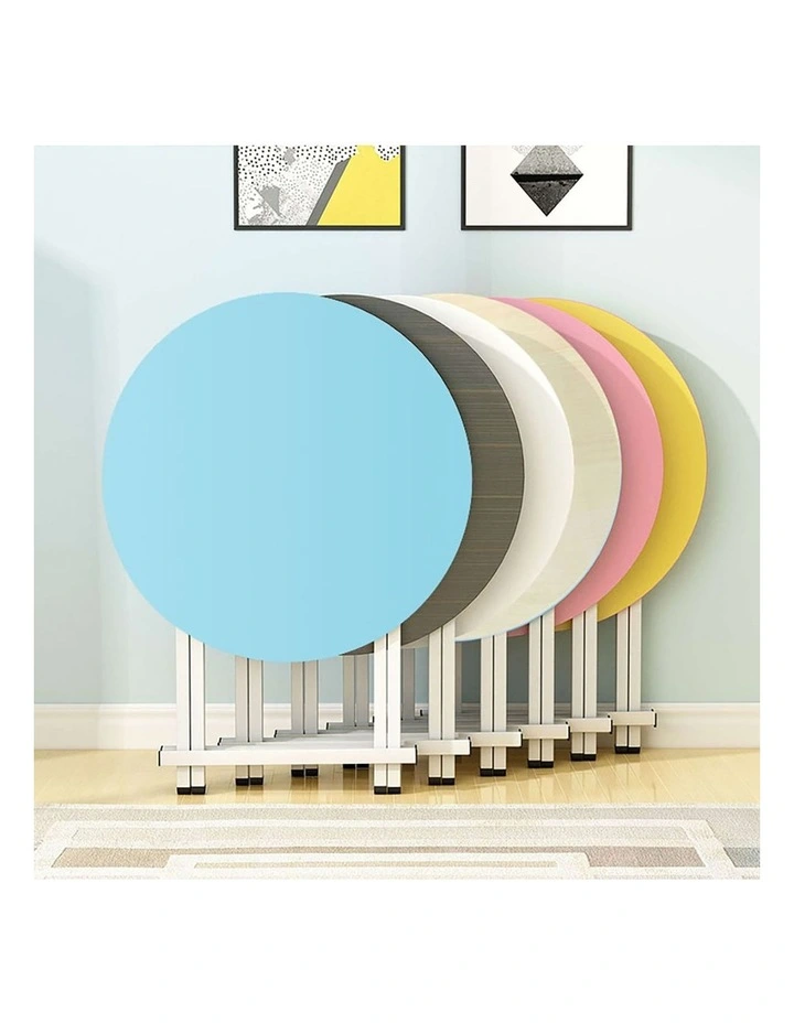 SOGA Round Folding Dining Table Blue image 7