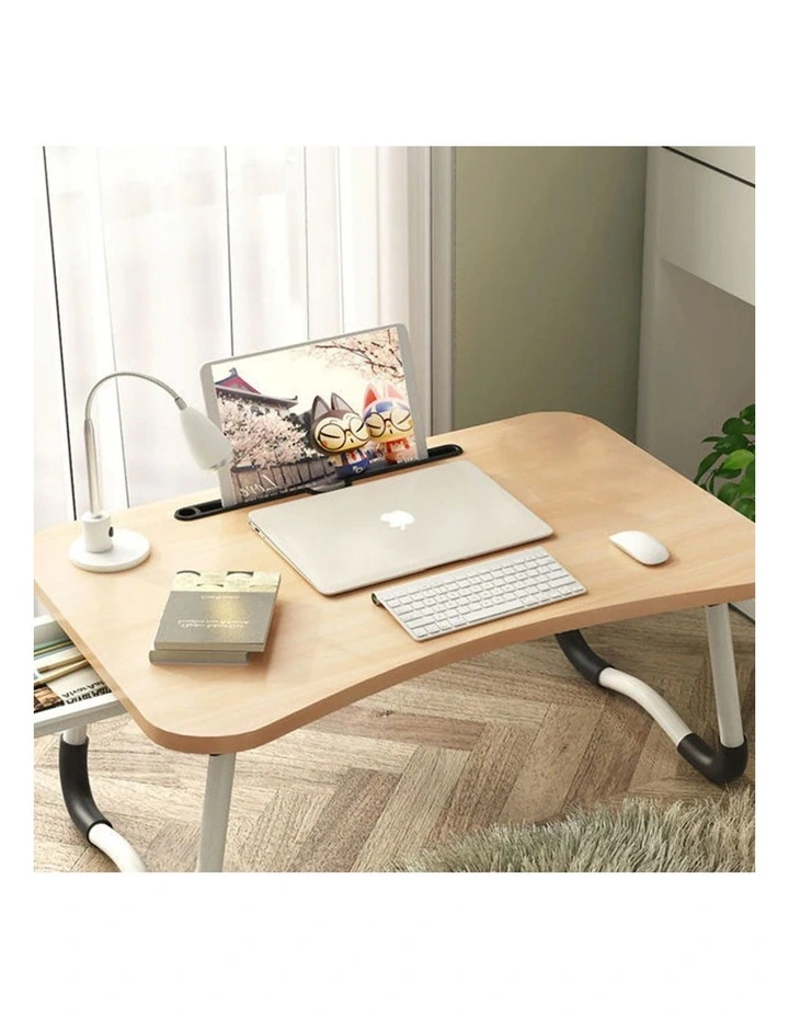 SOGA 2X Walnut Foldable Adjustable Bed Sofa Laptop Study Table Mini Desk Notebook Stand Holder image 6
