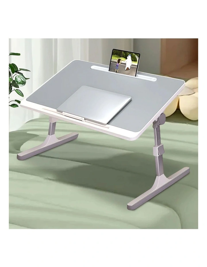 SOGA Foldable Laptop Bed Table Grey 60 x 40cm image 2