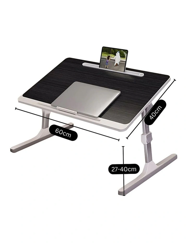 SOGA 2 Pack Foldable Laptop Bed Tables Black 60 x 40cm image 6