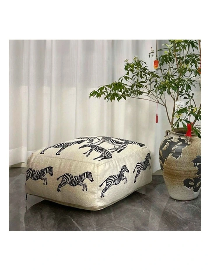 SOGA 2 Pack 48cm Pouffe Cushions Polyester with EPP Filling image 2