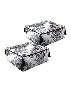 SOGA 2 Pack 50cm Pouffe Cushions Polyester with EPP Filling