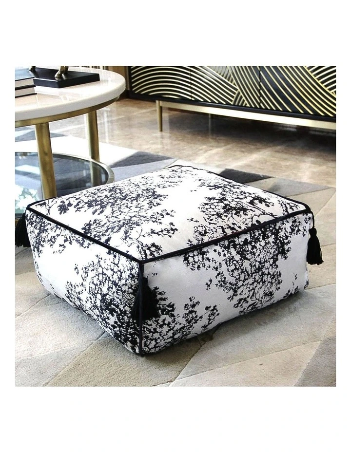 SOGA 2 Pack 50cm Pouffe Cushions Polyester with EPP Filling image 7