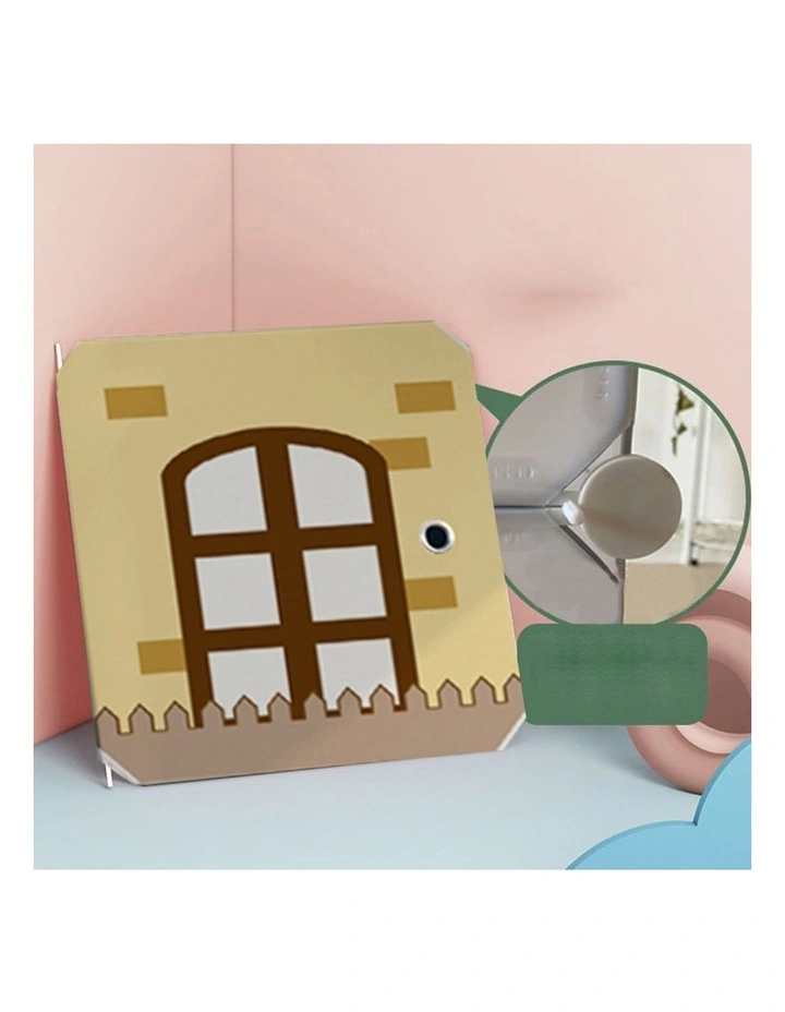 SOGA Portable Wardrobe 10-Cube Blue Castle Print image 4