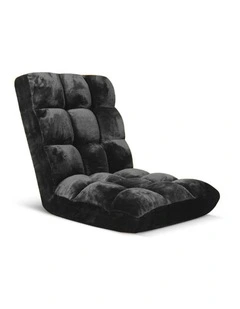 SOGA Adjustable Foldable Floor Recliner Chair Black