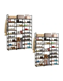 SOGA 2X 21-Tier Shoe Storage Racks with Handle