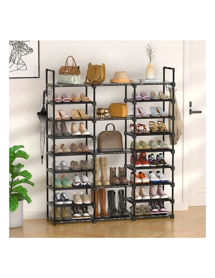 SOGA 2X 21-Tier Shoe Storage Racks with Handle image 3