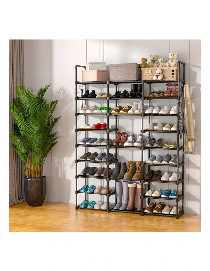 SOGA 2X 21-Tier Shoe Storage Racks with Handle image 4