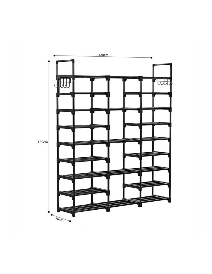 SOGA 2X 21-Tier Shoe Storage Racks with Handle image 5