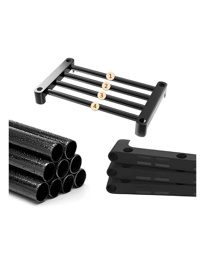 SOGA 2X 21-Tier Shoe Storage Racks with Handle image 7