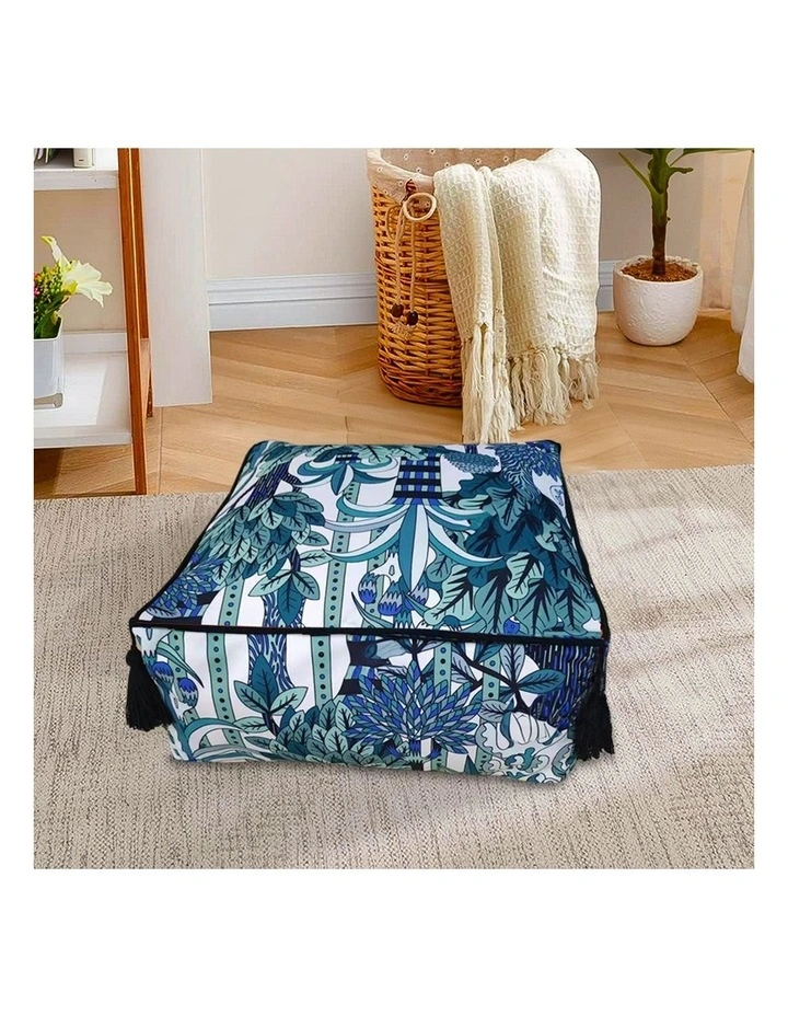 SOGA 2 Pack 50cm Pouffe Cushions Polyester with EPP Filling image 3