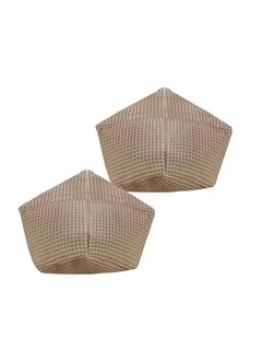 SOGA 2x 45cm Pouffe Cushion Polyester Cotton with EPP Filling