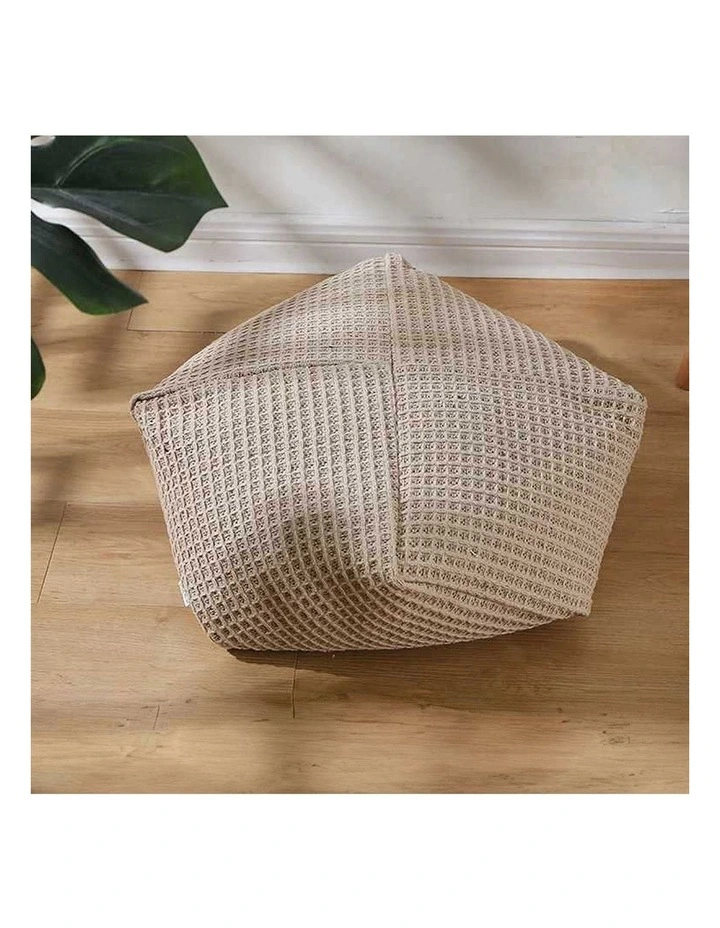 SOGA 2x 45cm Pouffe Cushion Polyester Cotton with EPP Filling image 2