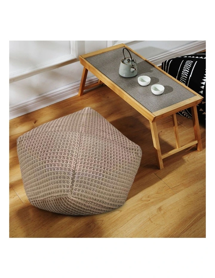 SOGA 2x 45cm Pouffe Cushion Polyester Cotton with EPP Filling image 4