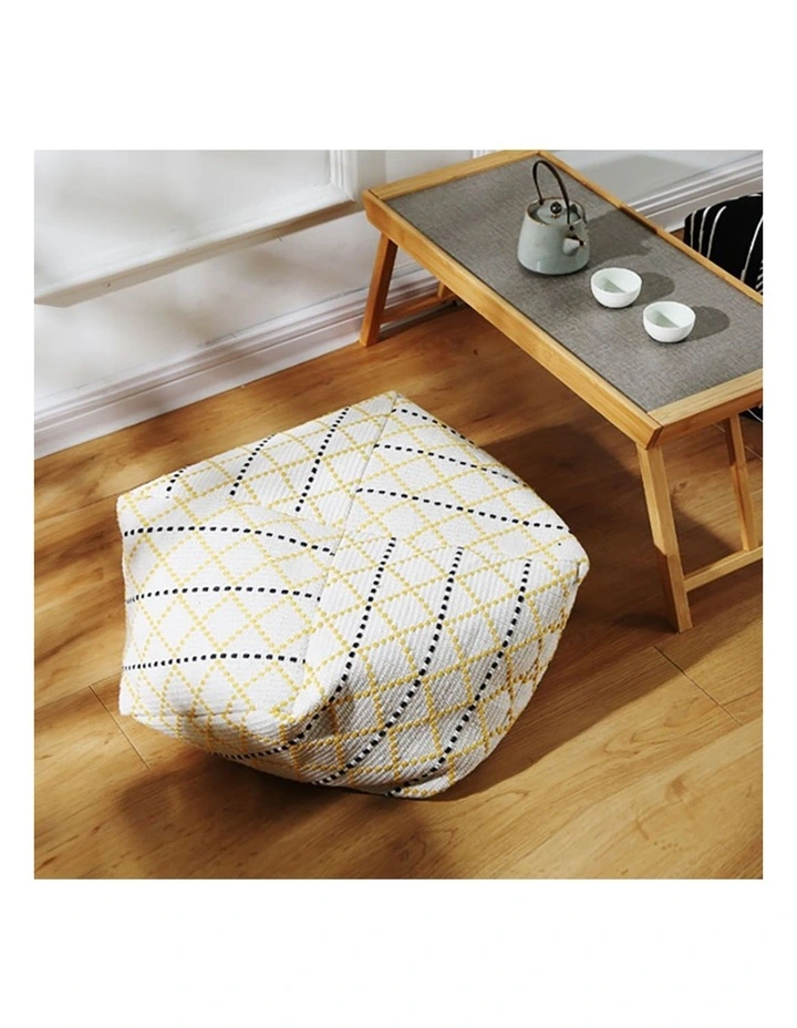 SOGA 2 Pack 45cm Pouffe Cushions Polyester Cotton with EPP Filling image 2