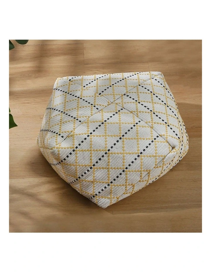 SOGA 2 Pack 45cm Pouffe Cushions Polyester Cotton with EPP Filling image 3