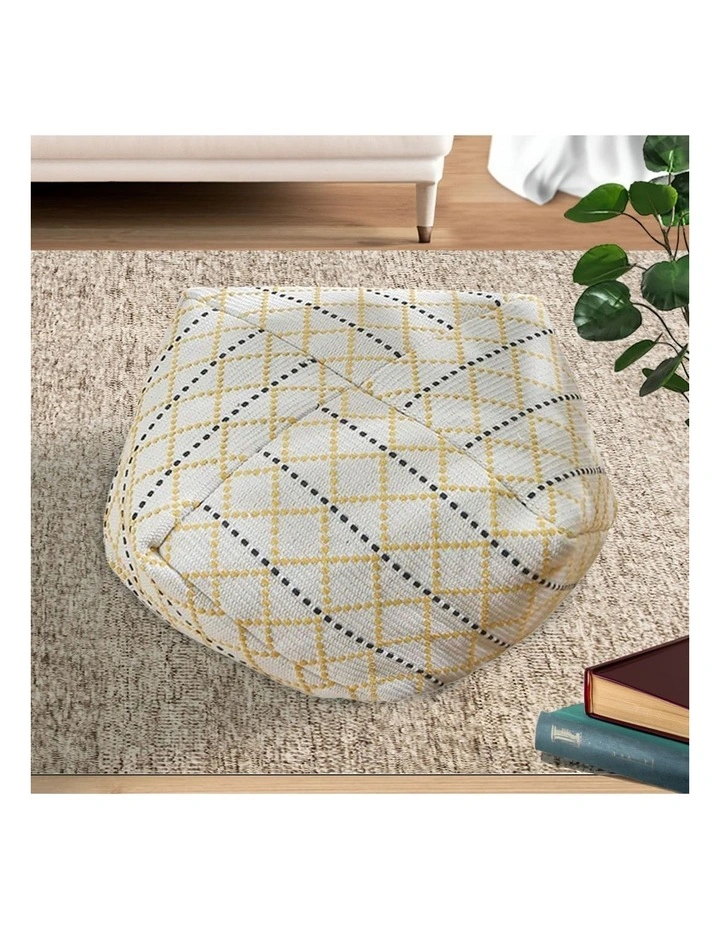 SOGA 2 Pack 45cm Pouffe Cushions Polyester Cotton with EPP Filling image 6