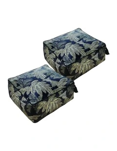 SOGA 2 Pack 50cm Pouffe Cushions Polyester with EPP Filling