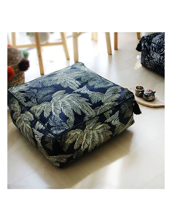 SOGA 2 Pack 50cm Pouffe Cushions Polyester with EPP Filling image 2