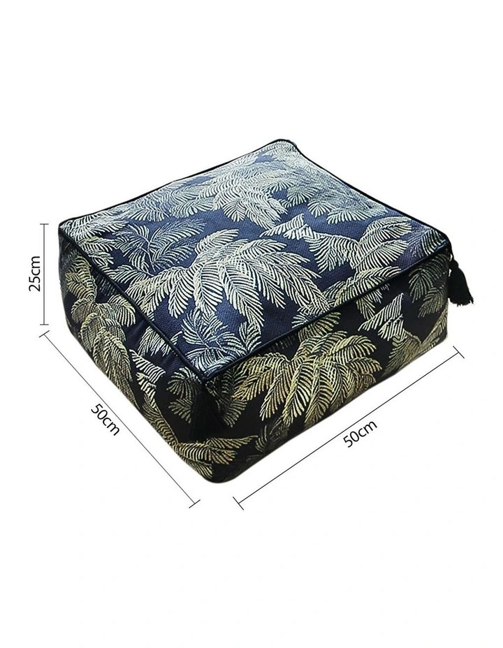 SOGA 2 Pack 50cm Pouffe Cushions Polyester with EPP Filling image 5