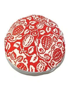 SOGA 45cm Pouffe Cushion Red Polyester Cotton with EPP Filling