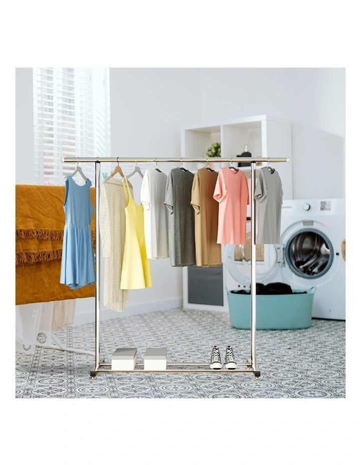 SOGA 150240cm Extendable Clothes Drying Rack with Wheels image 6