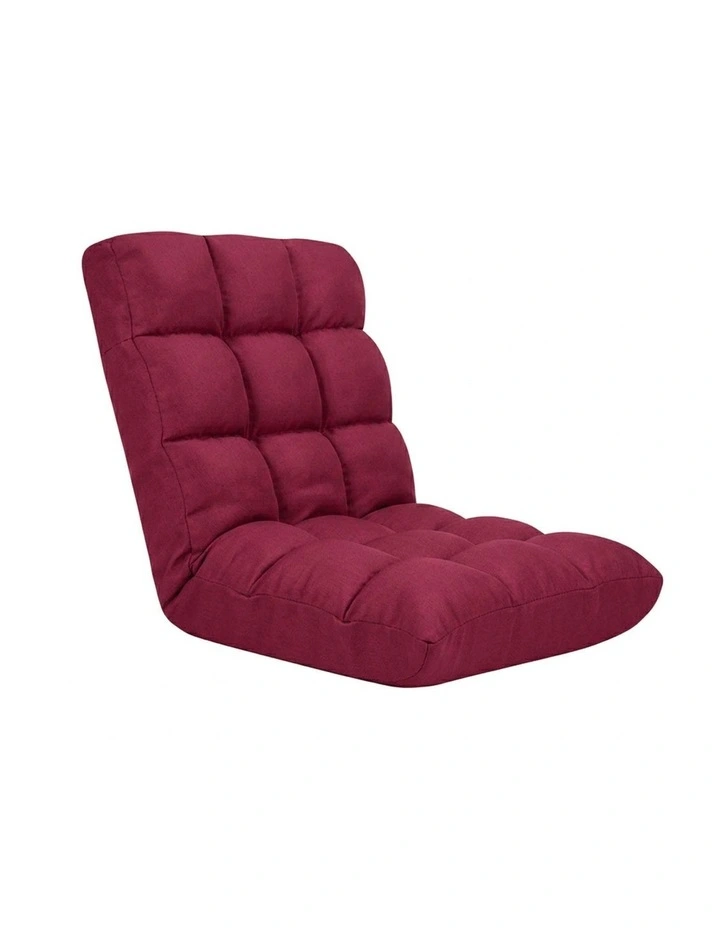 SOGA Flannel Lounge Chair Seat Cushion Burgundy image 1
