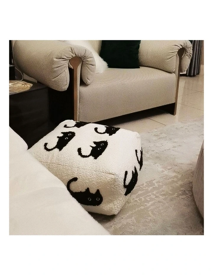 SOGA 2 Pack 50cm Pouffe Cushions Polyester with EPP Filling image 5