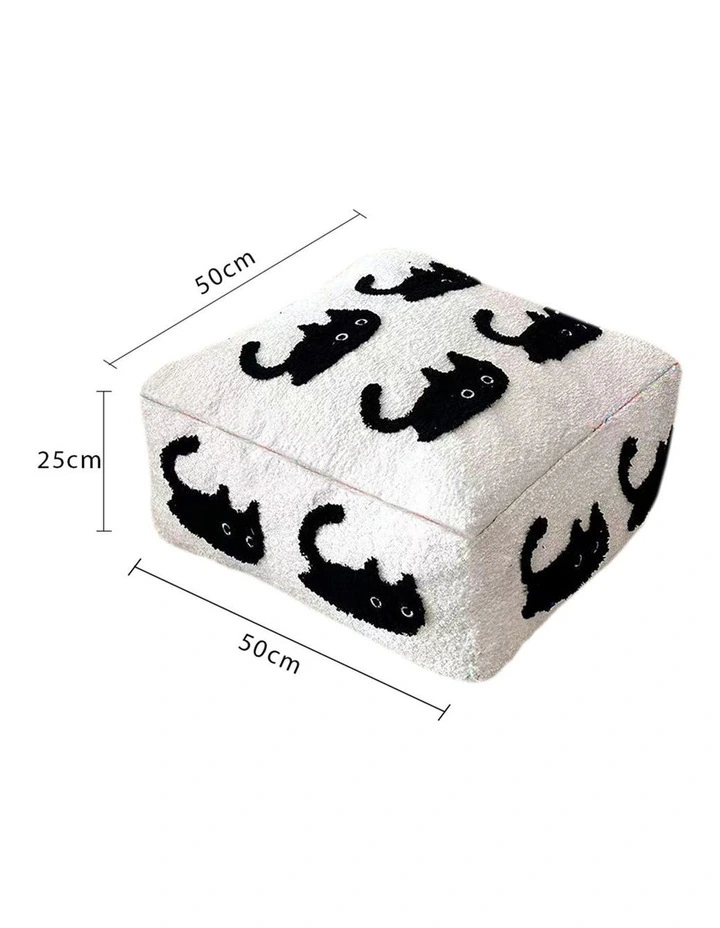 SOGA 2 Pack 50cm Pouffe Cushions Polyester with EPP Filling image 7