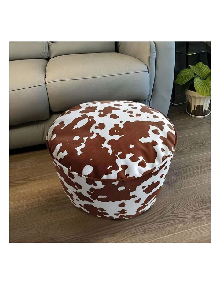 SOGA 48cm Round Pouffe Ottoman 35cm High image 3