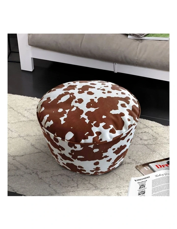 SOGA 48cm Round Pouffe Ottoman 35cm High image 5