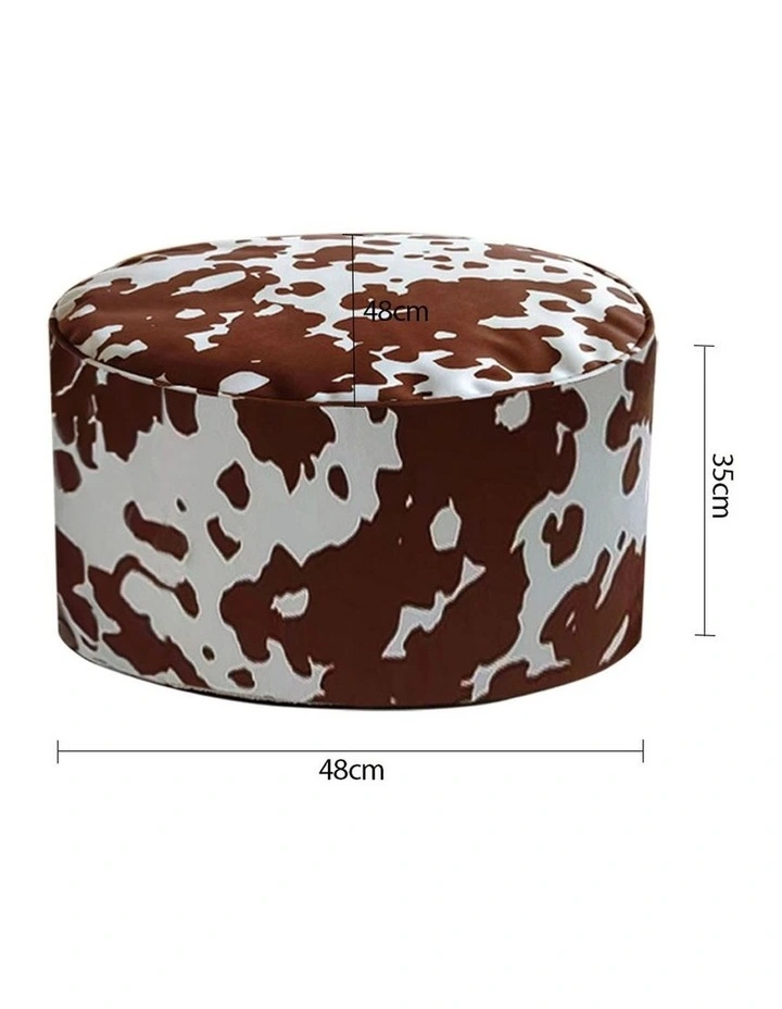 SOGA 48cm Round Pouffe Ottoman 35cm High image 7