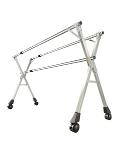 SOGA 2m 3 Pole Clothes Drying Rack with Wheels