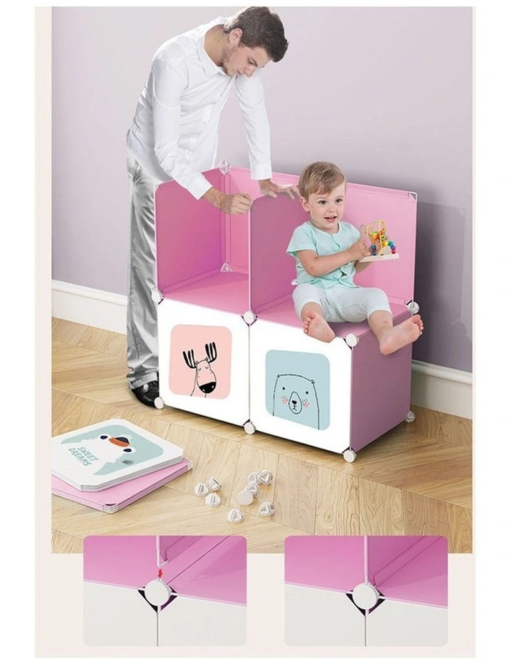SOGA Portable Wardrobe 6-Cube Princess Design image 4