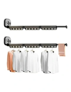 SOGA 2X 127.5cm Wall Mounted Foldable Clothes Drying Rack