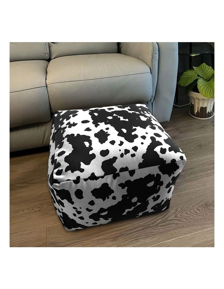 SOGA 55cm Square Pouffe Ottoman 35cm High image 2