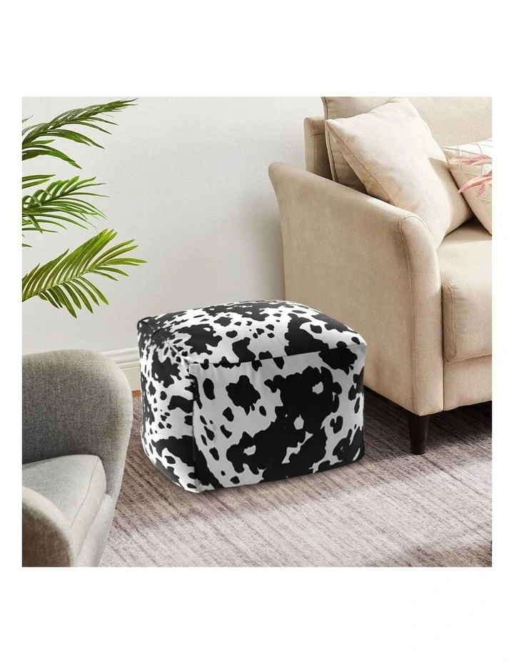 SOGA 55cm Square Pouffe Ottoman 35cm High image 3