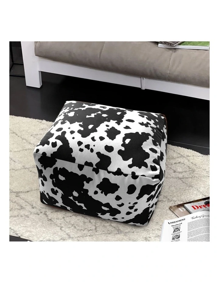SOGA 55cm Square Pouffe Ottoman 35cm High image 4