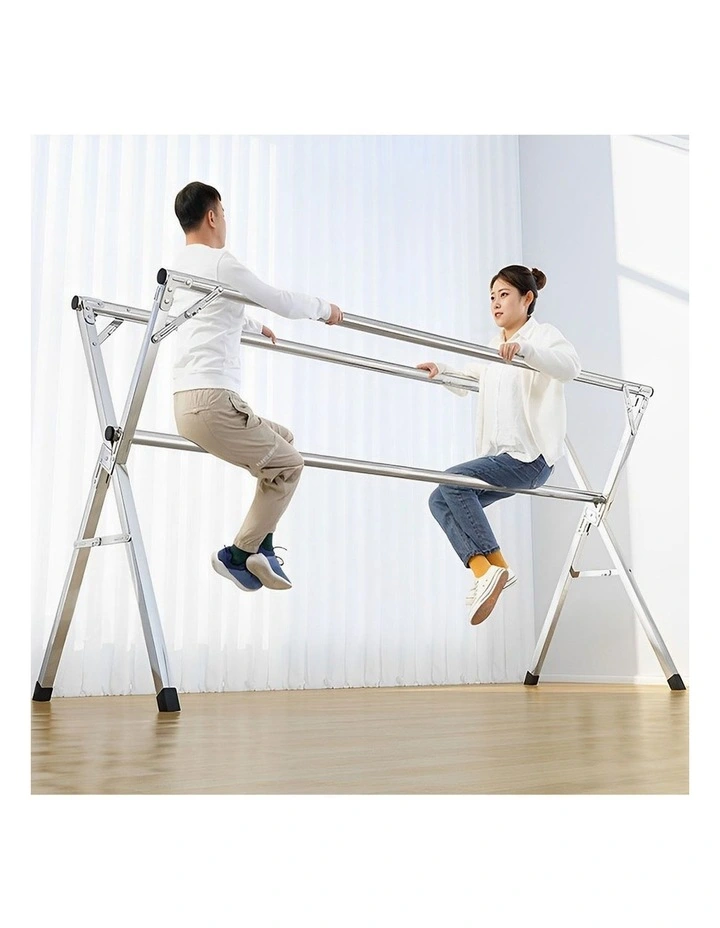 SOGA 1.6m 3 Pole Clothes Drying Rack 2 Pack image 2