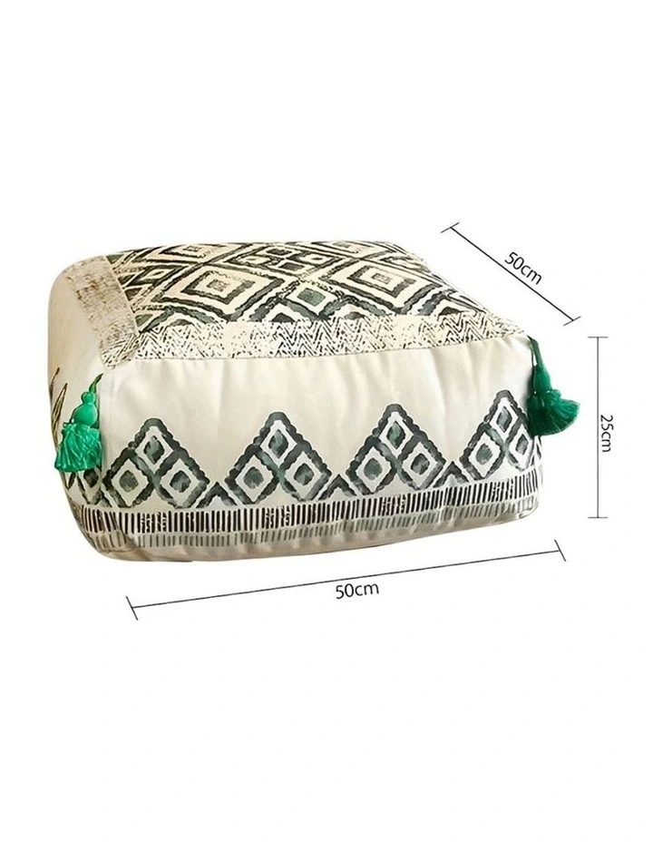 SOGA 2 Pack 50cm Pouffe Cushions Polyester Cotton with EPP Filling image 6