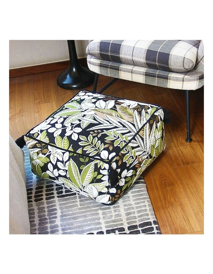 SOGA 2 Pack 50cm Pouffe Cushions Polyester with EPP Filling image 2