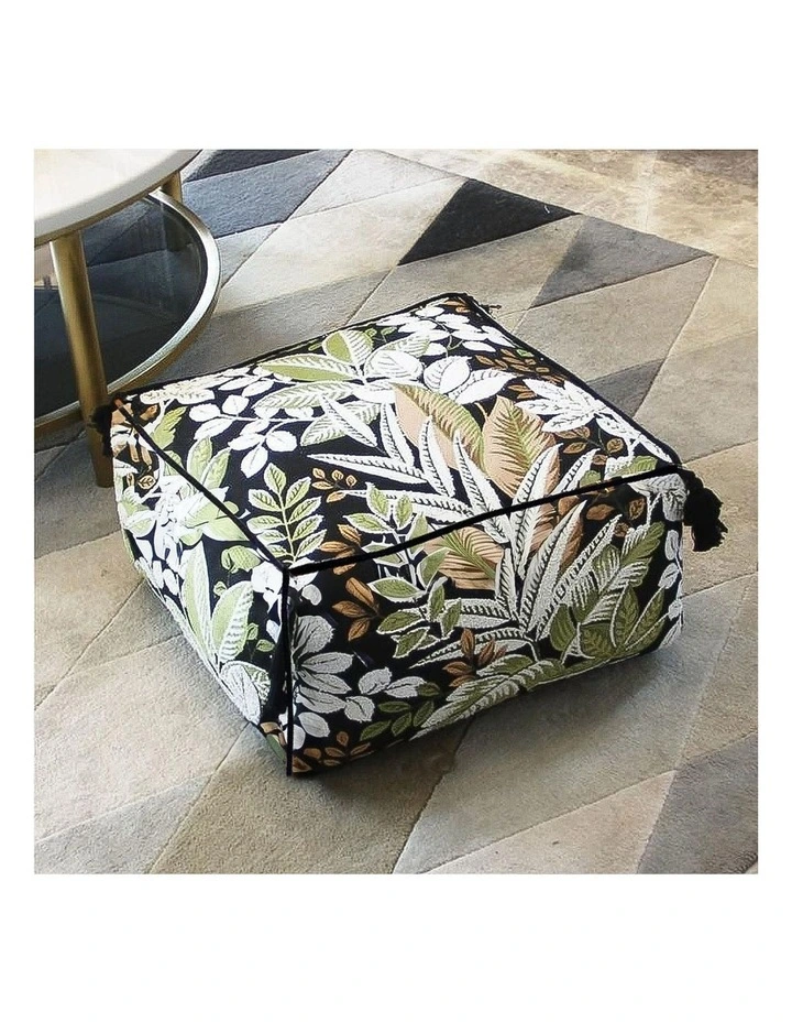 SOGA 2 Pack 50cm Pouffe Cushions Polyester with EPP Filling image 3