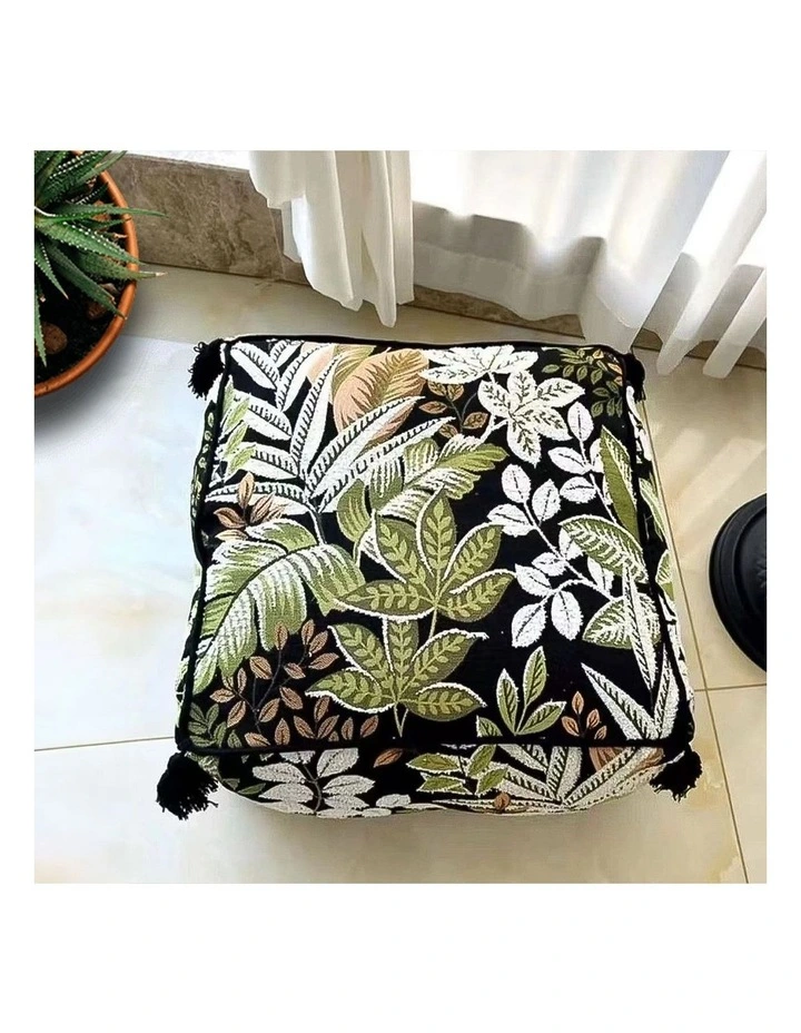 SOGA 2 Pack 50cm Pouffe Cushions Polyester with EPP Filling image 4