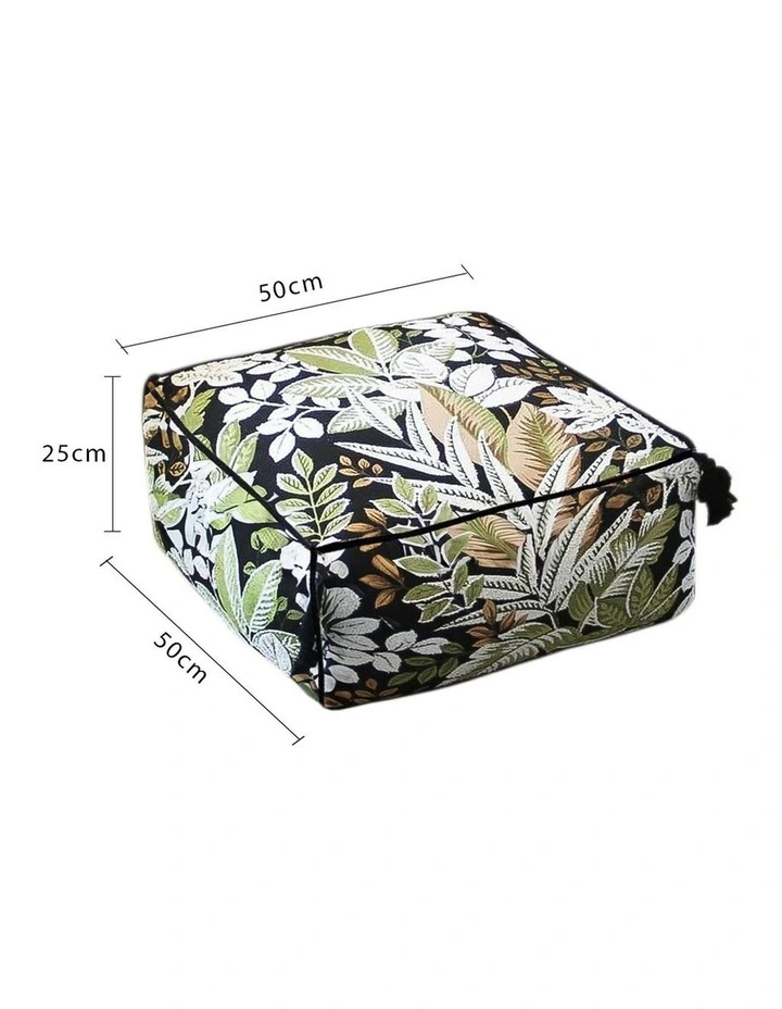 SOGA 2 Pack 50cm Pouffe Cushions Polyester with EPP Filling image 6
