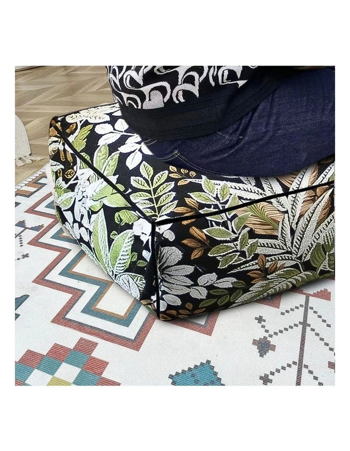SOGA 2 Pack 50cm Pouffe Cushions Polyester with EPP Filling image 7