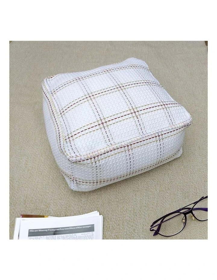 SOGA 2 Pack 40cm Pouffe Cushions Polyester Cotton with EPP Filling image 2