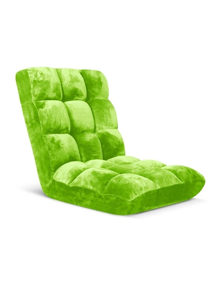 SOGA Adjustable Foldable Floor Recliner Chair Green image 1